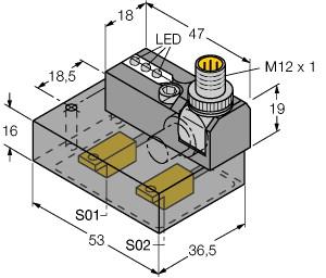 [1650132] Turck Inductive Sensor, Monitoring Kit for Power Clamps (NI2-ISI-0.055-BDS-2AP6X3-H1141/S34wISI1)