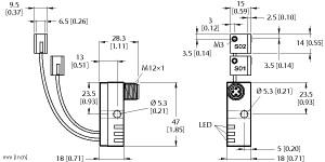 [1650062] Turck Inductive Sensor, Monitoring Kit for Power Clamps (NI2-Q9.5-AP6-0.2-FS4.4X3/S304)