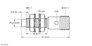 [4669660] Turck Inductive Sensor (NI3-EG08K-AP6X-H1341)