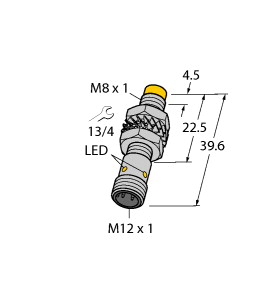 [4602852] Turck Inductive Sensor, With Increased Switching Distance (NI3-M08K-AP6X-H1341)