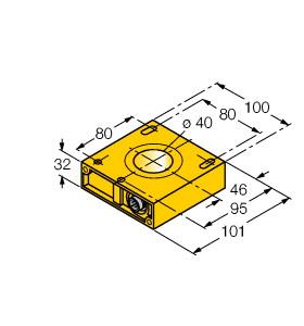 [1430101] Turck Inductive Sensor, Ring Probe (NI40R-)