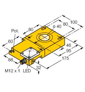 [1440017] Turck Inductive Sensor, Ring Sensor (NI40R-S32SR-VP44X-H1141)