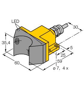 [4290000] Turck Inductive Sensor, For Rotary Actuators (NI4-DSU35-2ADZ30X2)