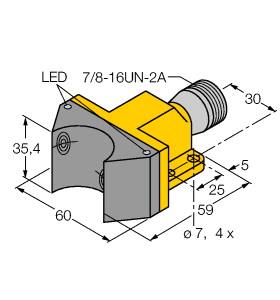 [4290001] Turck Inductive Sensor, For Rotary Actuators (NI4-DSU35-2ADZ30X2-B1151)