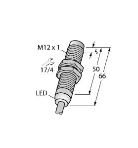 [4614662] Turck Inductive Sensor, With Increased Temperature Range (NI4-M12-AP6X/S120)