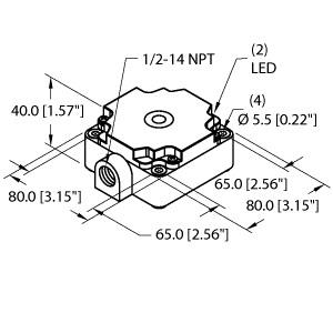 [13416] Turck Inductive Sensor, With Increased Switching Distance (NI50-CP80-FZ3X2/S10)
