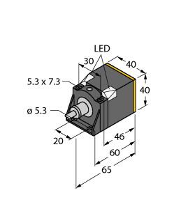 [1625819] Turck Inductive Sensor, With Extended Switching Distance (NI50U-CK40-VP4X2/S105 10M)