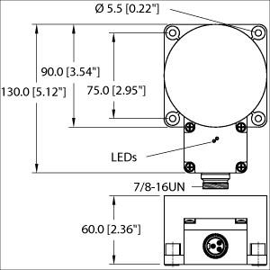 [4240291] Turck Inductive Sensor (NI60-K90SR-FDZ30X2-B1131)
