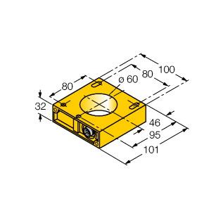 [1430202] Turck Inductive Sensor, Ring Probe (NI60R-)