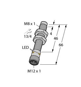 [4614713] Turck Inductive Sensor, Stainless Steel Front (NI6-EG08FE-AN6X-H1341)