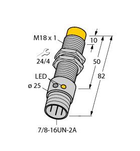 [4208890] Turck Inductive Sensor, Resistant to Magnetic Fields (NI8-GT18-ADZ30X2-B1331/S34/S1589)