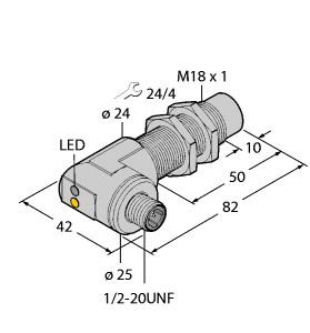 [4209201] Turck Inductive Sensor, Resistant to Magnetic Fields (NI8-GT18-ADZ30X2-B3431/S34)