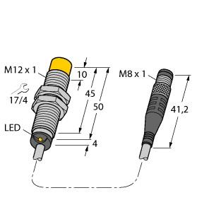 [1644184] Turck Inductive Sensor (NI8U-M12-AP6X-0.2-PSG3M)