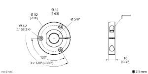 [1593013] Turck Accessories, Positioning Element, For Encoders RI-QR24 (P10-RI-QR24)