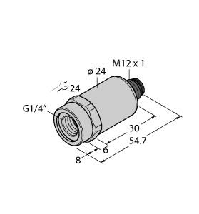 [6836318] Turck Pressure Transmitter, With Current Output (2-Wire) (PT10R-2001-I2-H1141)