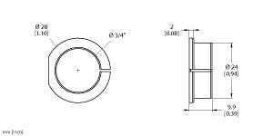 [1590962] Turck Accessories, Adapter Sleeve, For Encoders RI-QR24 (RA11-QR24)