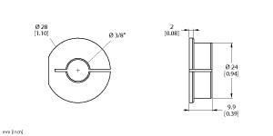 [1590933] Turck Accessories, Adapter Sleeve, For Encoders RI-QR24 (RA6-QR24)