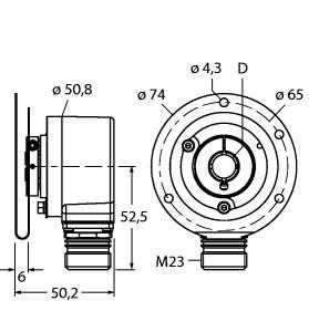 [1545782] Turck Incremental Encoder, Industrial Line (RI-12H10E1-2B3600-12M23)