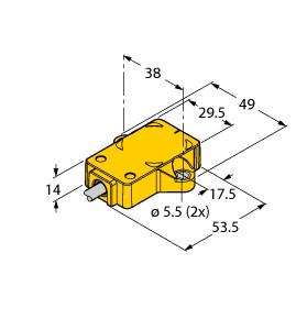 [1590858] Turck Inductive Angle Sensor, With Analog Output For Use in Vehicle Board Nets, Premium Line (RI360P2-QR14-ELU4X2/S97)