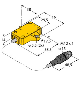 [1590826] Turck  (RI360P2-QR14-ESG25X2-0.3-RS8)
