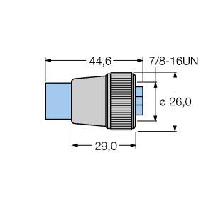 [U0102-1] Turck Accessories for Fieldbus Systems, Bus termination resistor (RKM 57-TR2)