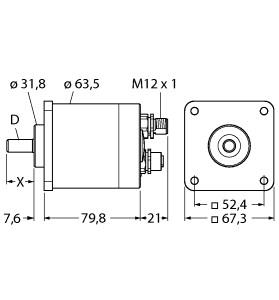 [1562100] Turck Absolute Rotary Encoder - Multiturn, Industrial Line (RM-89SA1R-9B28B-B2M12)