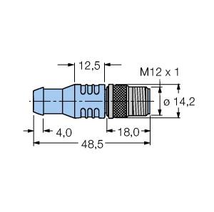 [U2251-1] Turck Accessories for Fieldbus Systems, Bus termination resistor (RSE 57-TR2)