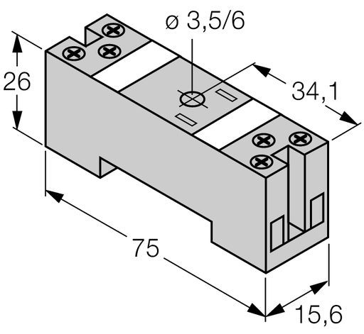 [R6800] Turck Comat Releco by TURCK, Socket base for C10,CSS relays (S10)