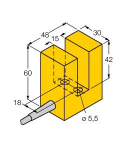 [13169] Turck Inductive Sensor, Slot-type (SI15-K30-RZ3)