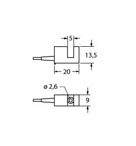 [10240] Turck Inductive Sensor, Slot-type (SI5-K09-Y1 0.5M)
