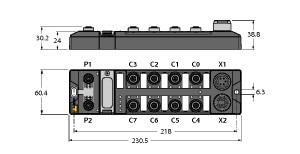 [6814126] Turck Compact RFID Module for OPC-UA, 4 RFID Channels in Accordance with AutoID Companion Specification and 8 Universal Digital Channels, Configurable as PNP Inputs or 2-A Outputs (TBEN-L5-4RFID-8DXP-OPC-UA)