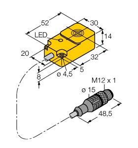 [7030235] Turck HF Read/Write Head (TN-Q14-0.15-RS4.47T)