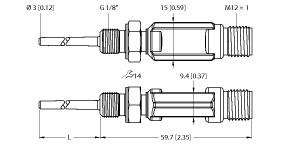 [9910549] Turck Temperature Detection, With Current Output (TTM100C-103A-G1/8-LI6-H1140-L013)