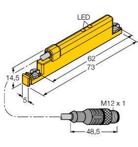 [1536621] Turck Linear Position Sensor, For Analog Monitoring of Pneumatic Cylinders (WIM45-UNTL-LIU5X2-0.3-RS4)
