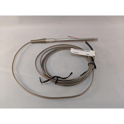 [AFJJ0TQ040UJ06H] Watlow Type J T/C, Fiberglass w/Overbraid, Alloy Q, 4"Probe 6'Lead
