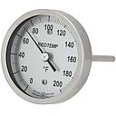 [BB3102E044] BI-METAL THERMOMETER 3"BACK CONNECTED -100/100F 2.5"STEM 1/2"NPT