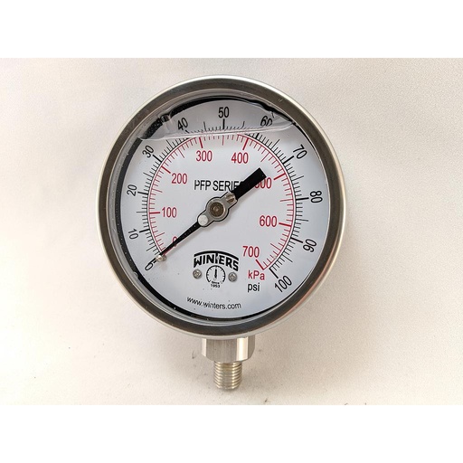 [PLP303V] 2.5" LOW PRESSURE DIAPHRAGM GAGE, 0-200"H2O VACUUM, 1/4"NPT BOTTOM CONNECTION