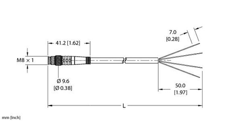 [U2-05064] Turck Actuator and Sensor Cordset, Connection Cable (PSG 4M-5)