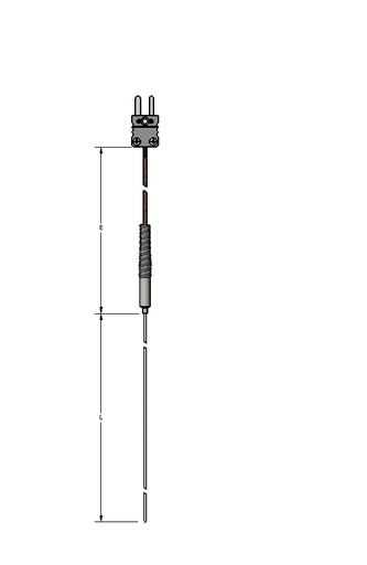 [AFGD0FQ180U4030] Watlow Type K Style AF Thermocouple, .125" dia, 18" Length, 36" Leads