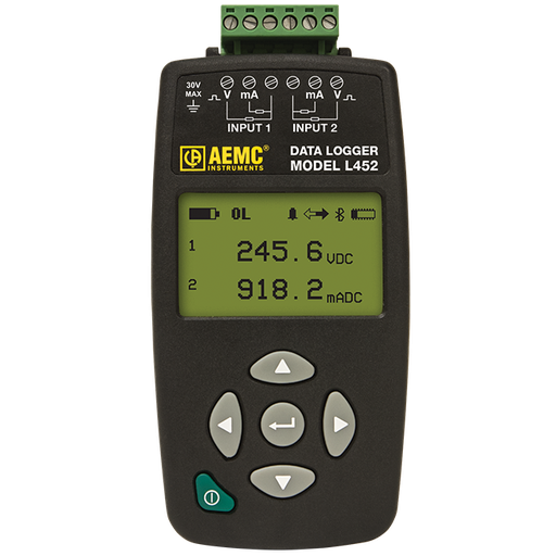 [2153.51] AEMC L452 Data Logger w/LCD and DataView Software