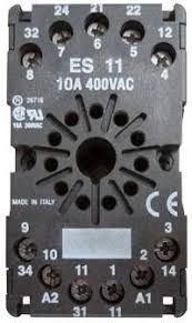 [API 011 FS] 11-Pin Socket, DIN Rail or Surface Mount, Finger-Safe