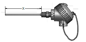[K48G-012-00-6HN31] TYPE K T/C, GROUNDED, 12" PROBE, 1/2"x1/2", ALUMINUM HEAD, SCREW COVER