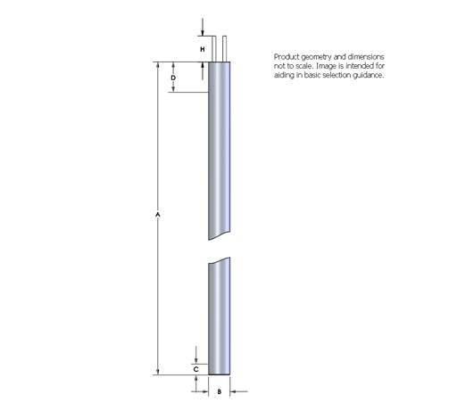 [N20A-9318] Watlow Firerod Heater, 3/4" Diameter, 20" Length, 460V, 9999W, No Leads, 2" Pins