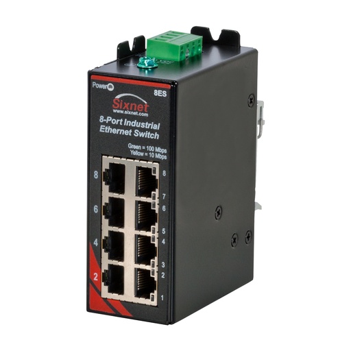 [SL-8ES-1] SL Series, 8-Port, Sixnet SL-8ES Unmanaged Ethernet Switch