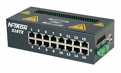 [516TX] 500 Series, 16-Port, N-Tron 516TX Unmanaged Industrial Ethernet Switch