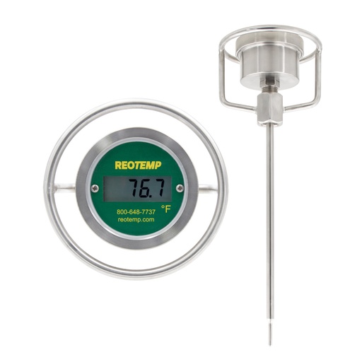[BTA11B360A] Reotemp Handheld Digital Thermometer, Back Connect, 1/2" NPT, -58/392°F, 3/8" Stem w/Fast Response 3/16" Tip, 36" Stem, Class A 1000Ω RTD