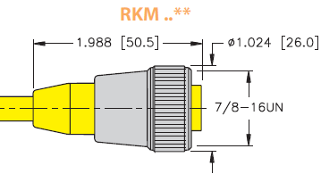 [U2045-0] Turck Actuator and Sensor Cordset, Connection Cable (RKM 40-4M/S90)