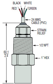 [3100H10CPG023005] 3100 PRESSURE TRANSDUCER 0-1000PSIG,OUTOUT 1-5V,1/4'NPT,5M CABLE