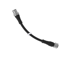 [807201] Euro-style Cordset Double Ended. 8-Pin Straight to 5-pin Straight. 0.3m (1 ft) in Length. Nickel-plated Brass Coupling Nut; Custom Wiring (MQDC-801-5M-PRO)