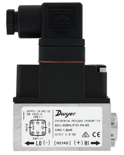[629HLP-30-P2-S1] Differential Pressure Transmitter, 0-30PSID, 4-20mADC Output, 1/4"NPTF